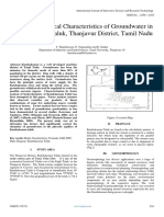 Hydrogeochemical Characteristics of Groundwater in Kumbakonam Taluk Thanjavur District Tamil Nadu