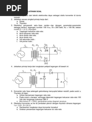 Latihan Soal Elektronika Daya