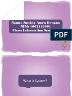 Name: Justisia Amru Dewana NIM: 1603122661 Class: Information System B