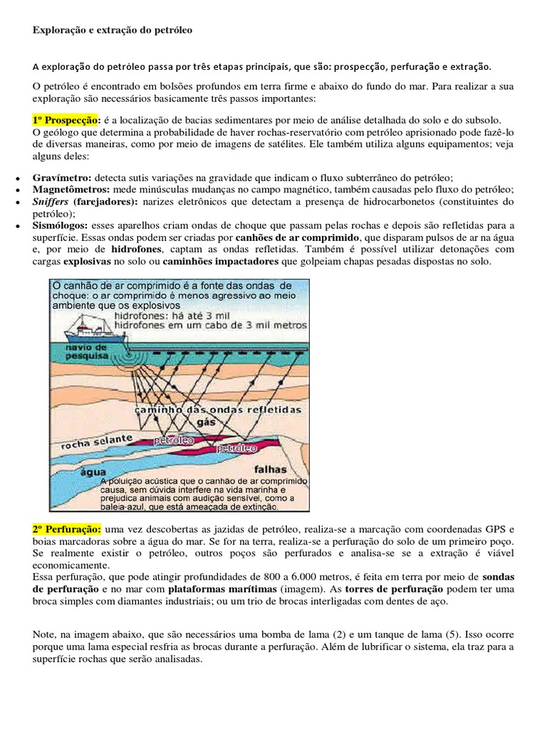 Etapas da Exploração de Petróleo | PDF | Motores | Gás natural