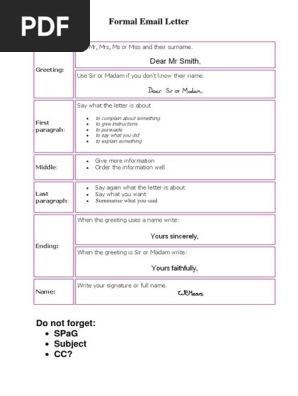 Formal Email