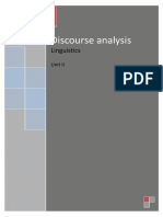 Discourse Analysis Unit II 2013