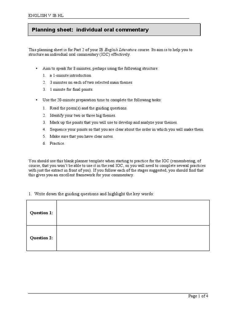 IB English IOC Planning Guide | PDF | Semiotics | Human Communication