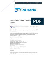 SAP S - 4HANA FINANCE New Transaction Codes - LinkedIn
