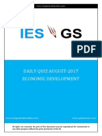 Daily Quiz August-2017 Economic Development