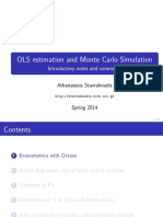 OLS Estimation and Monte Carlo Simulation: Introductory Notes and Comments