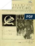 Cuarta Internacional Documentos X Congreso 1974 Abril
