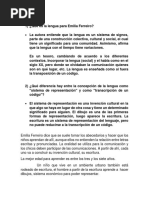 Emilia Ferreiro Segundo Parcial