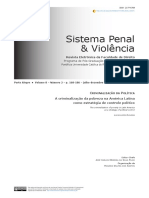 A Criminalização Da Pobreza Na América Latina Como Estratégia de Controle Político