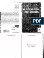 (David Le Breton) La Sociologia Del Cuerpo (Claves