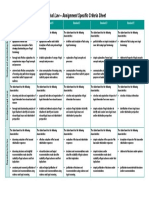 Criteria Sheet