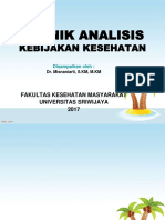 Teknik Analisis Kebijakan Kesehatan