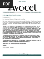 Download December-January 2005 Avocet Newsletter Tampa Audubon Society by Tampa Audubon Society SN36187432 doc pdf