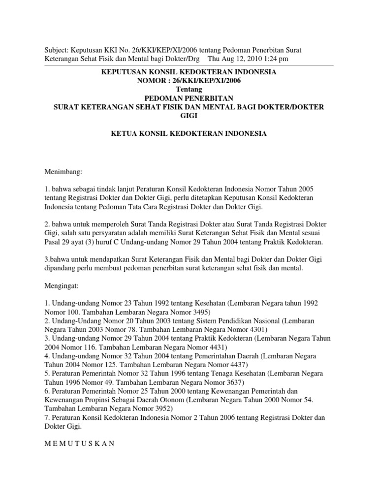 Contoh Surat Keterangan Sehat Dari Dokter Yang Memiliki Sip - Bagi