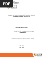 PROYECTO INNOVADOR PLANEO  EL TIEMPO EN MI JARDÍN PARA DISFRUTAR DE LOS QUE APRENDO