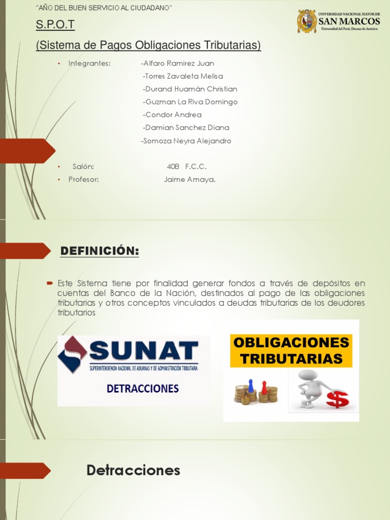 Sistema de Pagos de Obligaciones Tributarias | PDF | Pagos | Impuestos