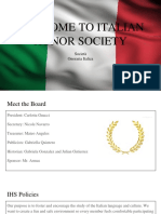 Welcome To Italian Honor Society