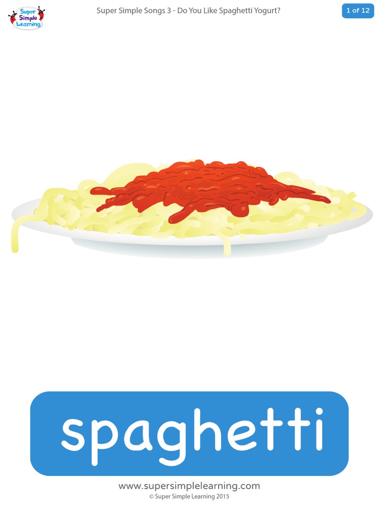 Do You Like Spaghetti Yogurt Flashcards | PDF