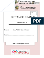 Second Distance Exam Elem 3