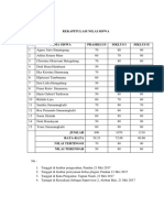 Rekapitulasi Nilai Siswa