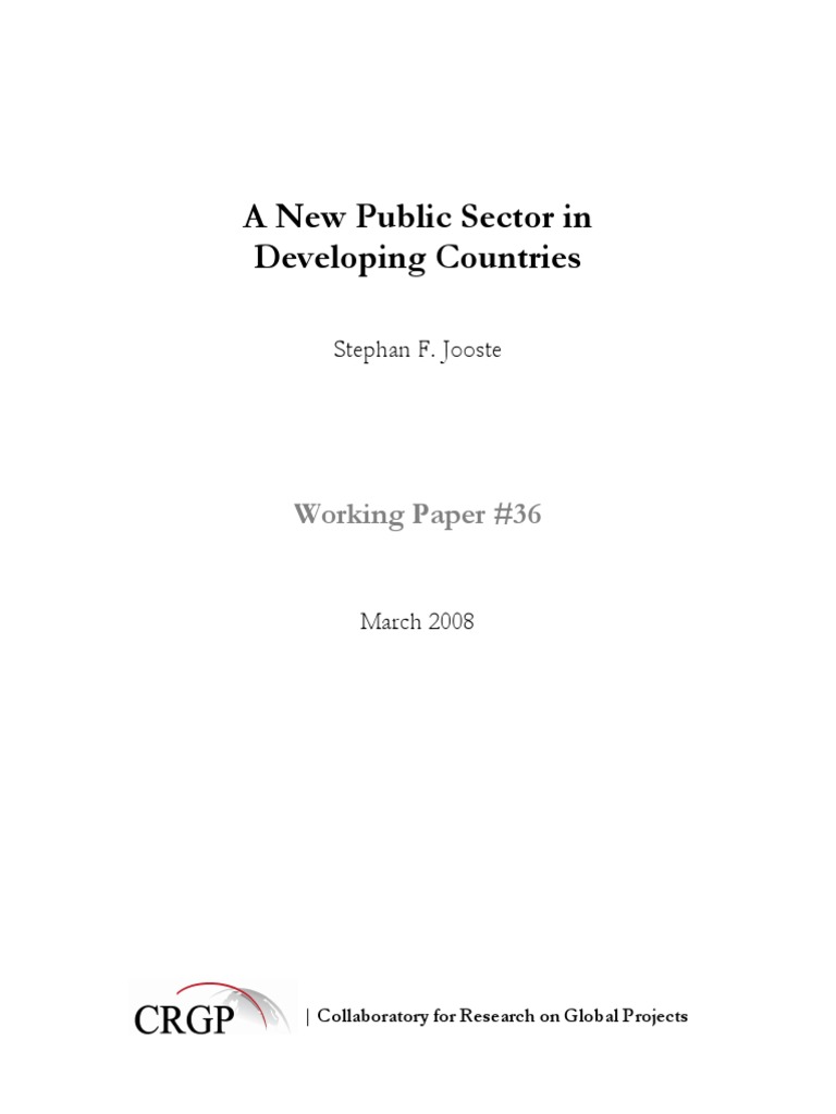 A New Public Sector in Developing Countries | PDF | Governance | Public ...