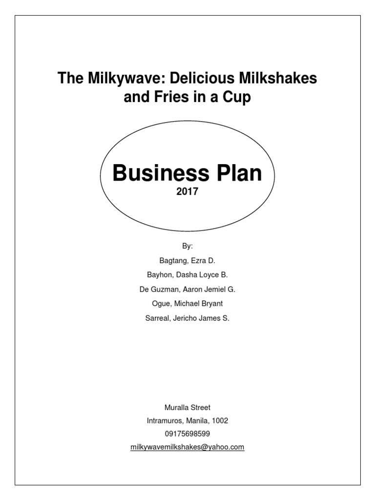 Fruit shake business plan pdf image