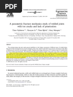 A Paramteric Fracture Mechanics Study of Welded Joints With Toe Cracks and Lack of Penetration