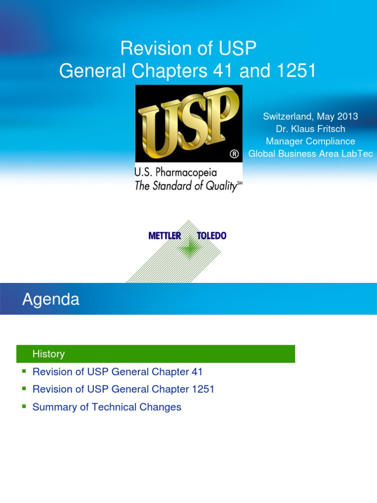 2.USP Revision - Overview May 2013 | PDF | Weighing Scale | Accuracy ...