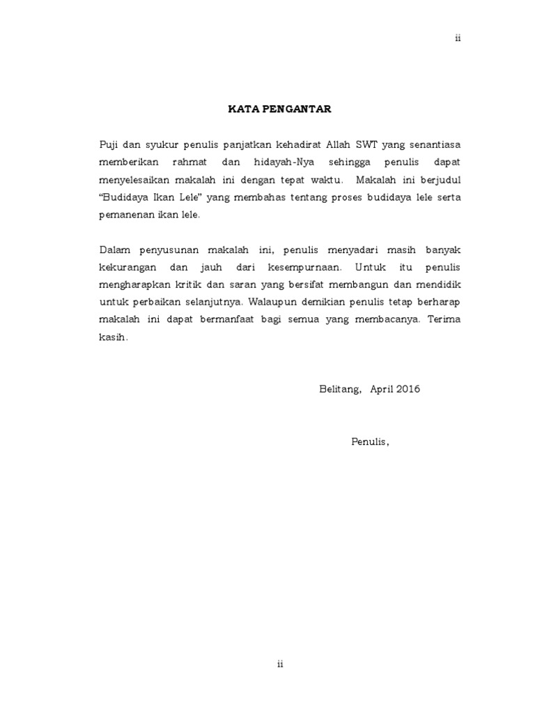 Makalah Budidaya Ikan Lele Docx