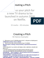 EXAMPLE Pitching A Programme