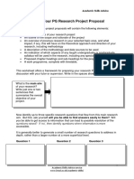 Writing A PG Research Proposal Activity PDF