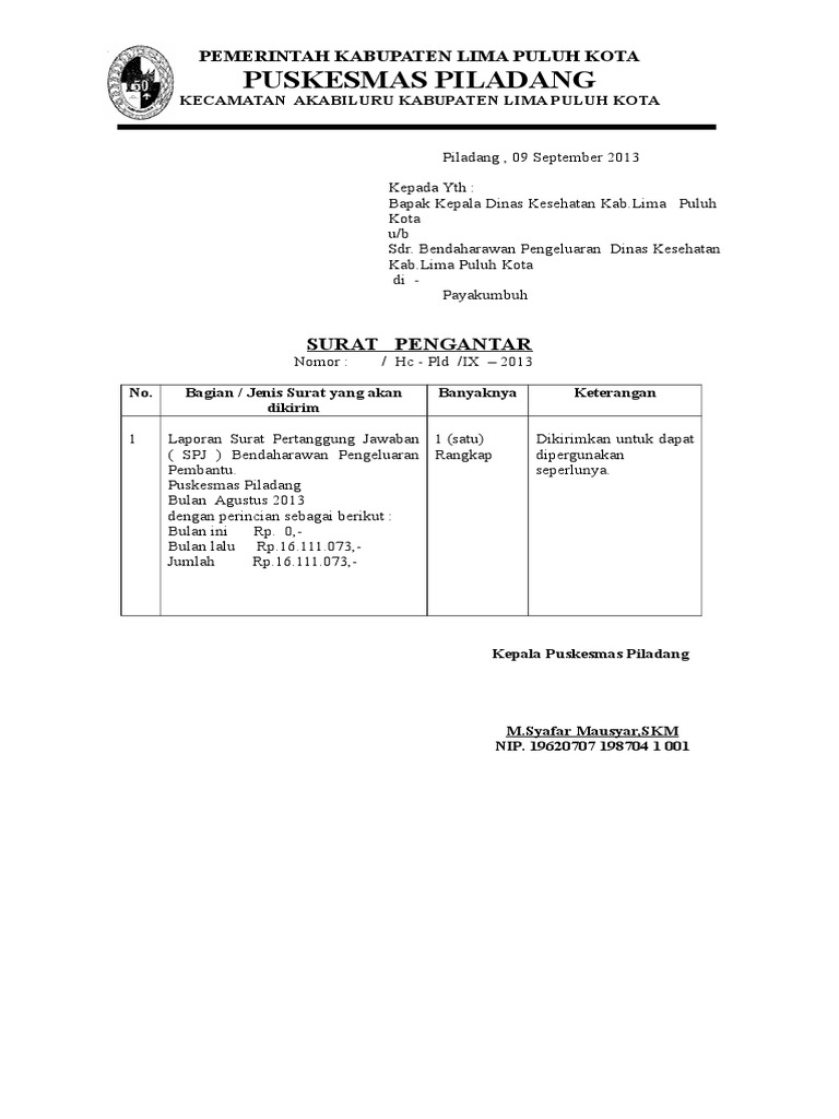 Contoh Surat Spj Beasiswa Contoh Surat - Riset