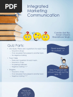 Integrated Marketing Communication- Quiz