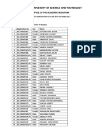 Mbarara University of Science and Technology Graduation List 2017