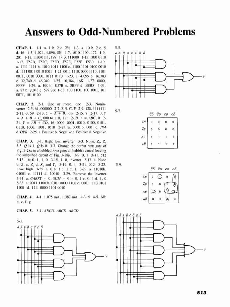 Answers From Digital Computer Electronics 3rd Edition
