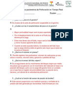 Actividad Sobre Los Parámetros de Perforación en Tiempo Real Respuestas