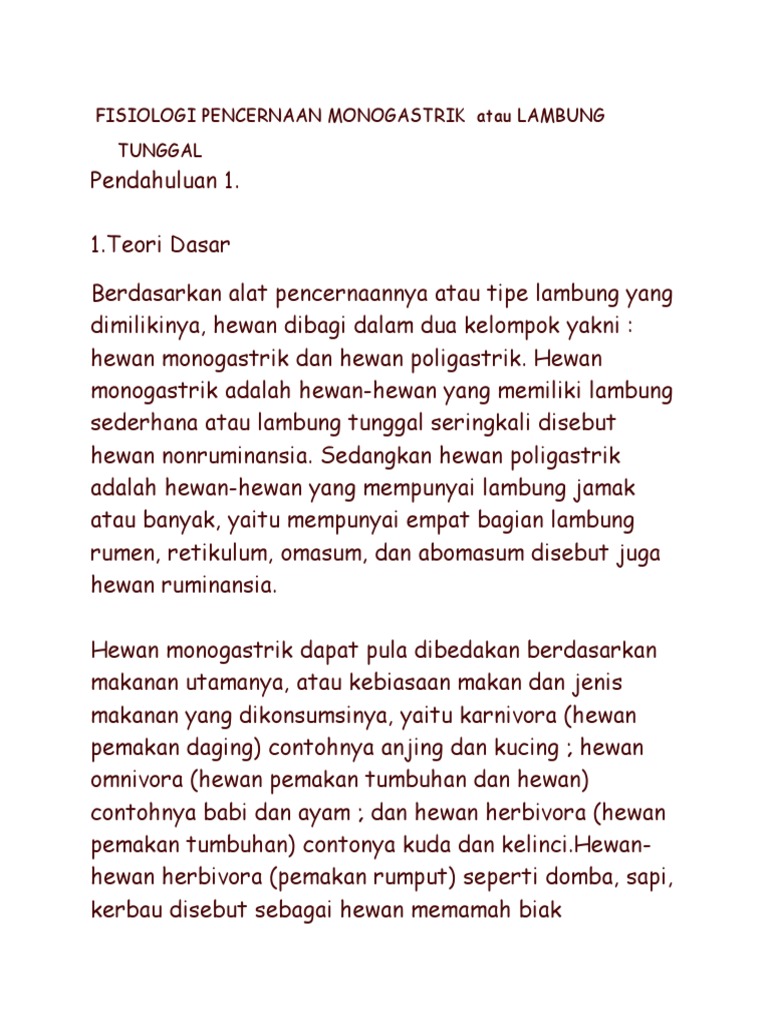 Hewan Sapi Memiliki Struktur Lambung Untuk Fermentasi