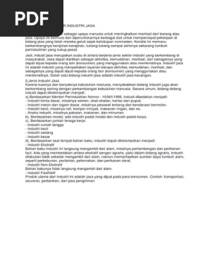 Pengertian Sektor Industri Jasa Pdf