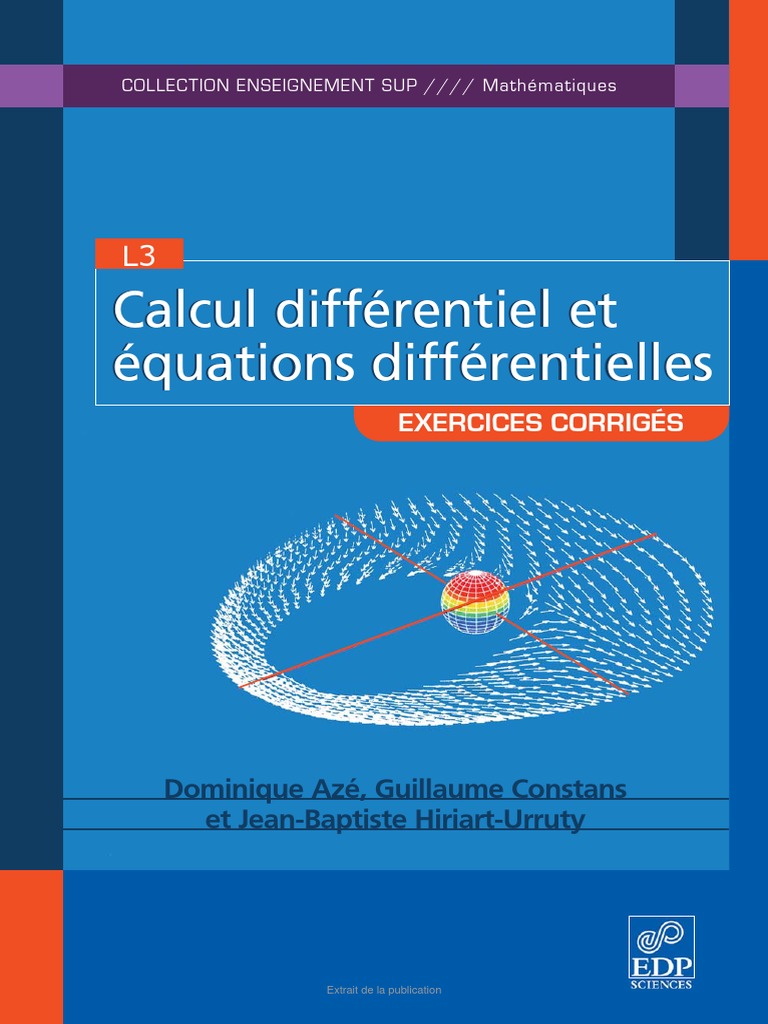 Calcul Differentiel Et Eq PDF | PDF | Équations différentielles ...