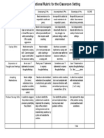 Social Emotional Behavioral Rubric For The Classroom Setting Isca
