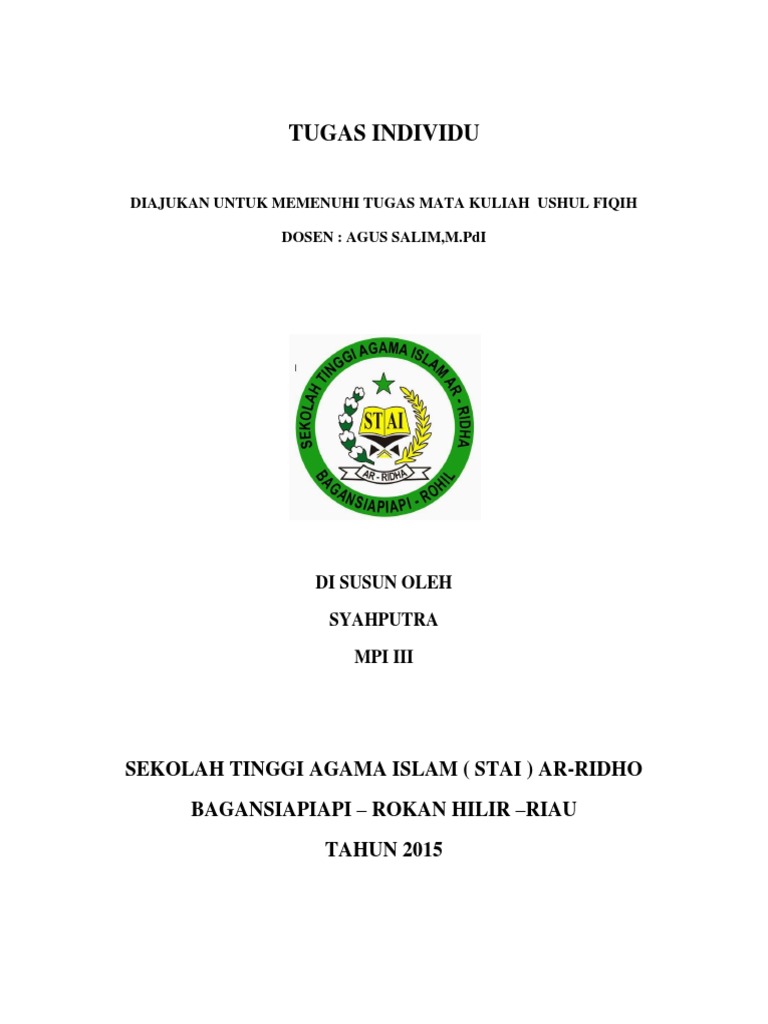 Makalah Ushul Fiqih