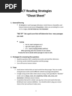 Reading Test Strategies Hand-Out