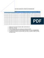 Instructivo Para Diligenciar El Formato de Programación