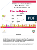 Plan de Mejora Del Desempeño Académico A Nivel de Centro Educativo