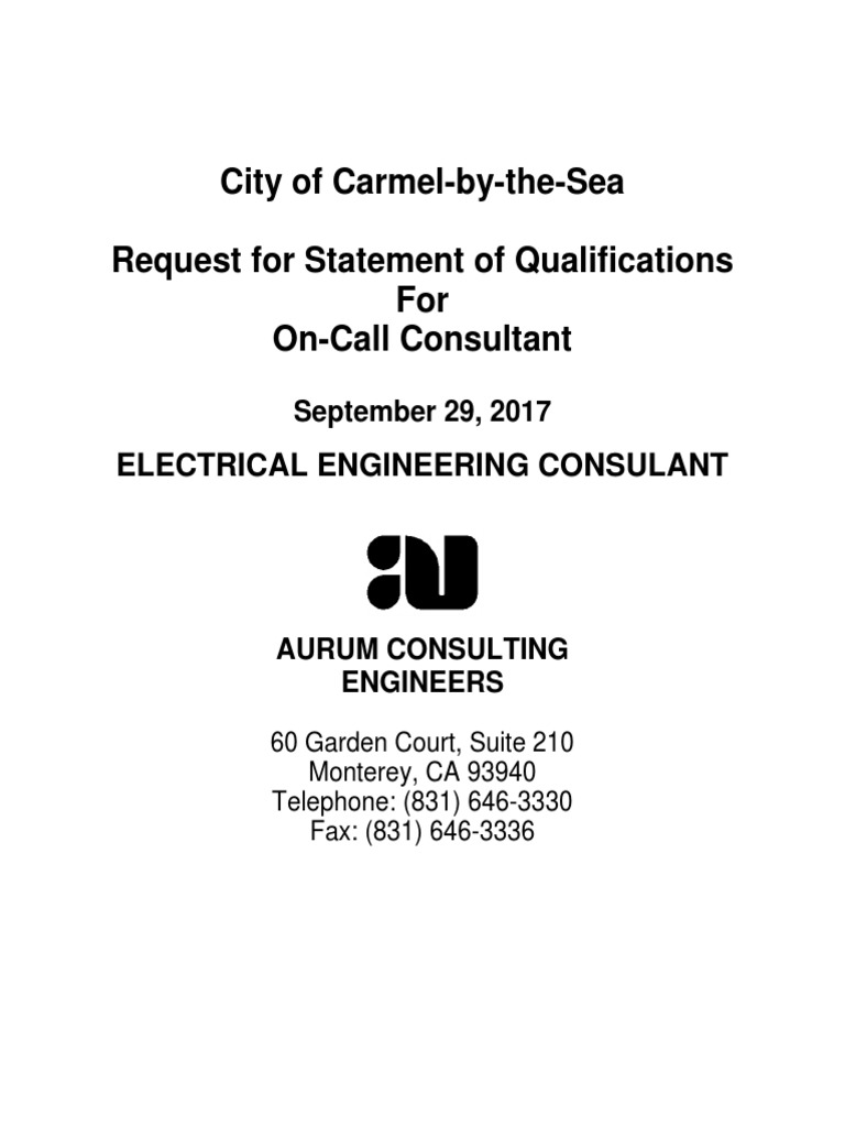 Aurum Consulting Engineers Monterey Bay Inc.Electrical Engineering