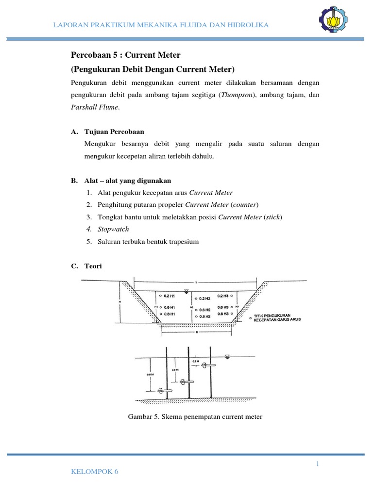 Pengukuran Debit Menggunakan Current Meter | PDF | Sains & Matematika
