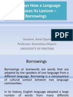 Borrowings in English