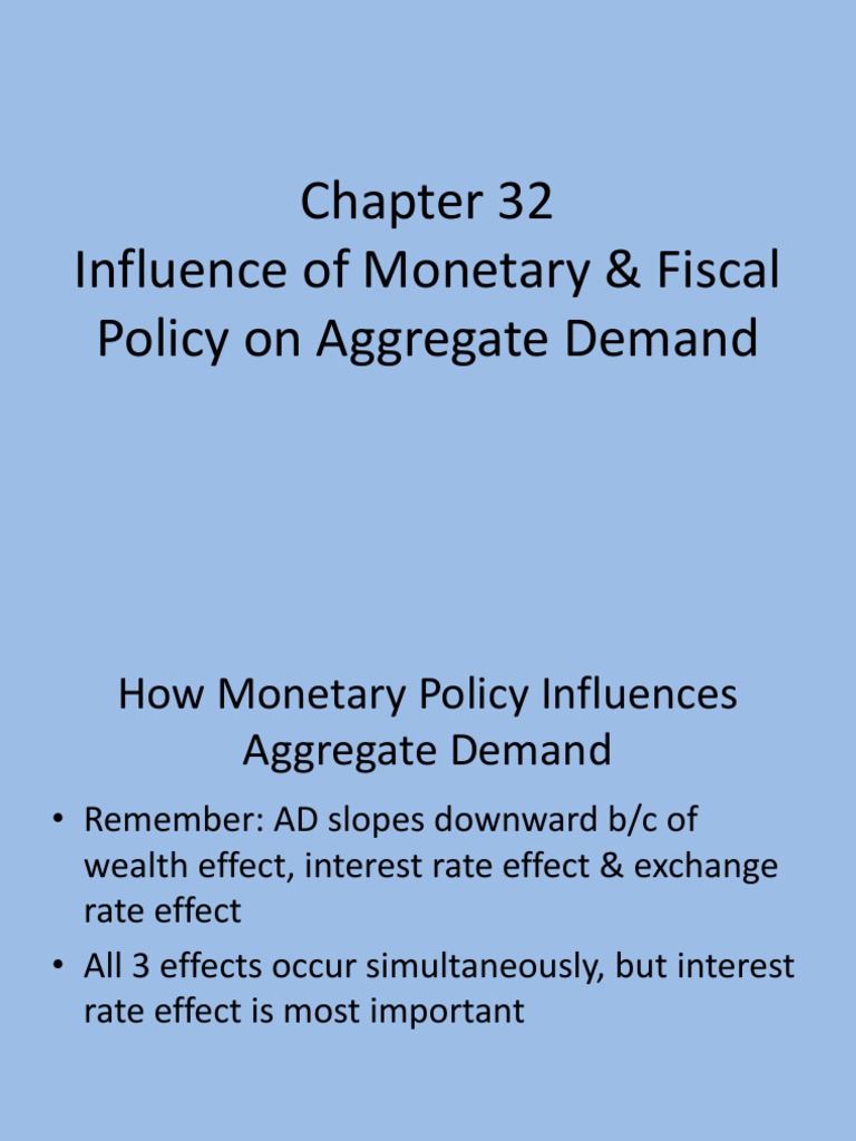 Monetary Policy's Impact on AD | PDF | Money Supply | Fiscal Multiplier