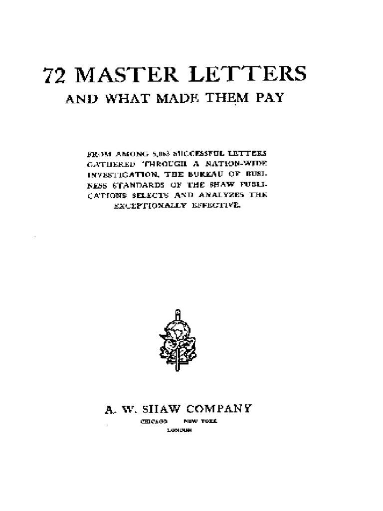 72 Master Letters | PDF | Weaving | Mail