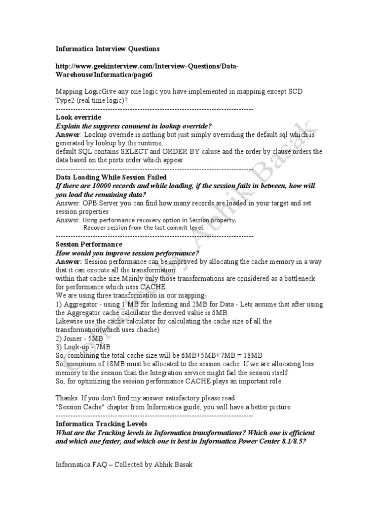 GrealIQ Informatica | PDF | Database Index | Cache (Computing)